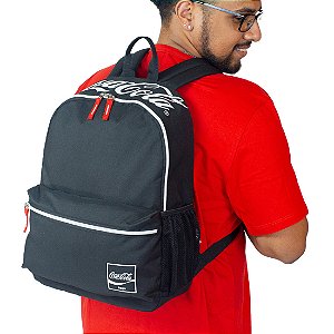 Mochila Coca-Cola Bags Re-Blank Notebook Adulto Juvenil Preta