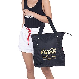 Bolsa Coca-Cola Feminina Tote Casual Atlanta Preta