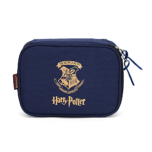 Estojo Box Escolar Harry Potter Hogwarts Azul
