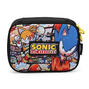Estojo Escolar Box Estampa Sonic The Hedgehog