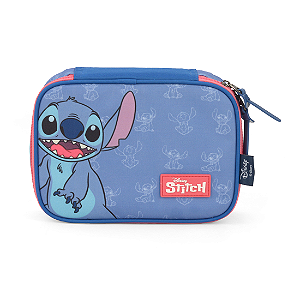 Estojo Escolar Box Infantil Disney Stitch Azul