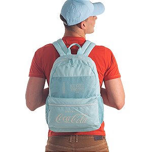 Mochila Masculina Feminina Notebook Coca-Cola Color Trend Azul
