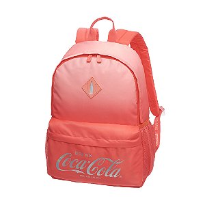 Mochila Notebook Juvenil Coca-Cola Sunset Salmão