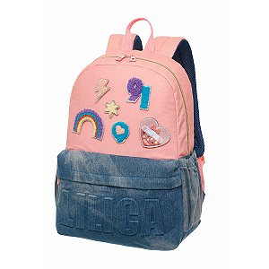 Mochila Escolar Infantil Patches com Velcro Lilica Ripilica Lovit