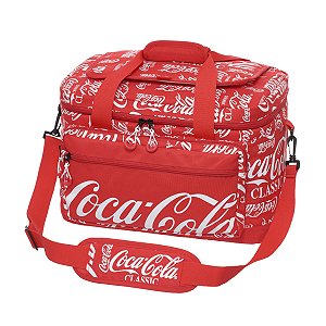 Bolsa Cooler Coca-Cola Transversal Térmica Praia 24 Litros