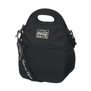 Lancheira Bolsa Feminina Térmica Coca-Cola Flat Preta