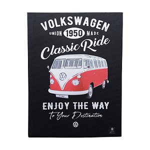 Quadro Tela Canvas Volkswagen Kombi Classic Ride Preto 30x40cm