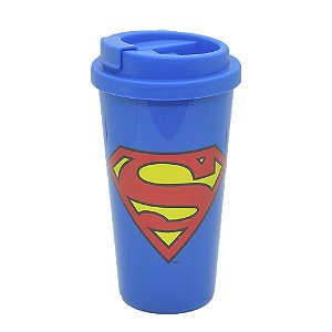Copo Plástico DC Comics Superman Logo Azul 500ml