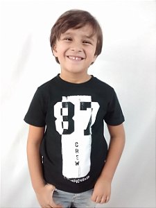 Camiseta Infantil Zara Boys Preta 87 Crew