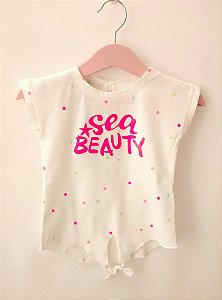 Blusa Infantil Bebê Branca Benetton Baby Sea Beauty