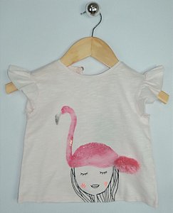 Blusa Infantil Flamingo Rosa Zara