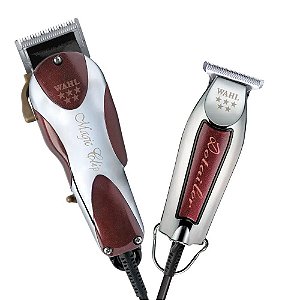 WAHL COMBO MÁQUINA DE CORTAR CABELO E ACABAMENTO - MAGIC CLIP 127V E DETAILER