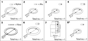 148B6062 Kit de reparo SVA-S/ST/LT/HS - REG/SA/SB - SCA/X 25-40 Danfoss