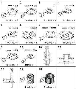 027F3371 Kit de revisão completo PM 25 Danfoss