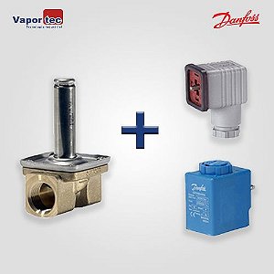 032U1252 + 042N7523 + 042N1278 Válv. Solenoide EV220 220V 1/2" Danfoss