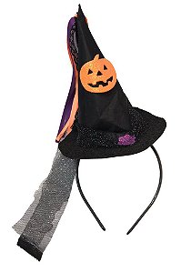 Tiara HALLOWEEN Chapéu de Bruxa Abóbora