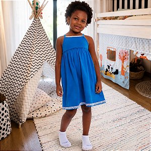 Camisola Infantil Azul Rosa - ALGODÃO