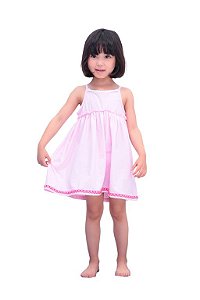 Camisola Infantil Amarela Rosa - ALGODÃO