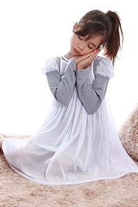 Fantasia Camisola Infantil Princesa Piccola - ALGODÃO
