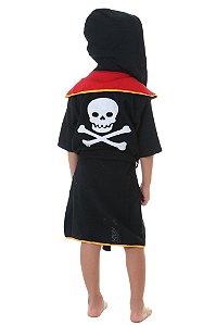 Fantasia Roupão Atoalhado Pirata dos Sete Mares - ALGODÃO