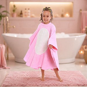 Fantasia Roupão Atoalhado Dinossauro Fofo Rosa - ALGODÃO