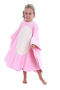 Fantasia Roupão Atoalhado Dinossauro Fofo Rosa - ALGODÃO