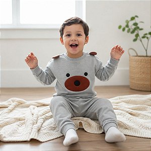 Fantasia Pijama Ursinho Fofucho - ALGODÃO