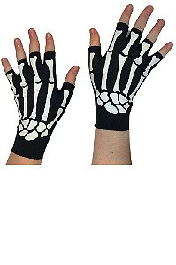 Luvas Esqueleto INFANTIL Dedinhos de Fora - HALLOWEEN - QUIMERA KIDS