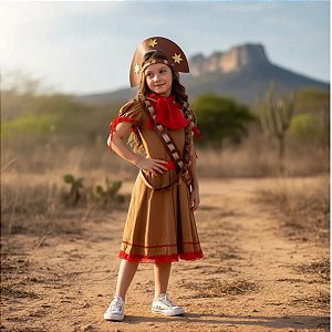 Roupa Cangaceira Maria Bonita - ALGODÃO - COM ACESSÓRIOS