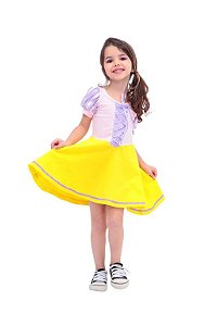 Fantasia Vestido Infantil Princesa Magia - ALGODÃO
