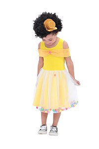 Fantasia Vestido Infantil Princesa Alegria - ALGODÃO
