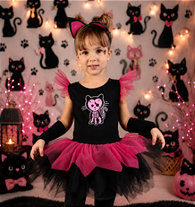 Vestido Gatinho Preto Bebê
