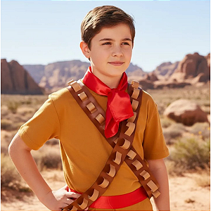 Cartucheira Cangaceiro Infantil Couro Ecológico