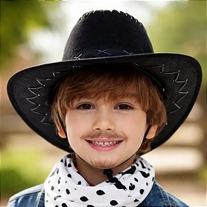 Chapéu Cowboy Infantil PRETO - COUNTRY