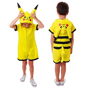 Fantasia Infantil Pikachu Curta em Tactel
