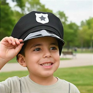 Chapéu Quepe Boina Infantil de Policial QUIMERA KIDS