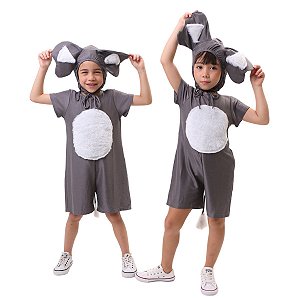 Fantasia Elefante Infantil Luxo Unissex - MACACÃO + GORRO