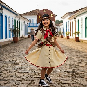 Roupa Maria Bonita Infantil COMPLETA - LUXO - CANGAÇO