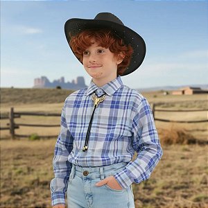 Conjunto Cowboy Mar Bandeirinha CAMISA + GRAVATINHA + CHAPÉU