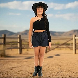 Conjunto COWGIRL boiadeira BLUSA +SHORT +GRAVATINHA +CHAPÉU