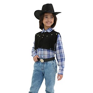 Roupa cowboy CAMISA +COLETE +GRAVATINHA +CHAPÉU +CINTO