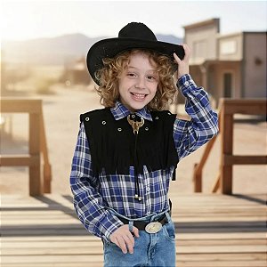 Roupa cowboy CAMISA +COLETE +GRAVATINHA +CHAPÉU +CINTO