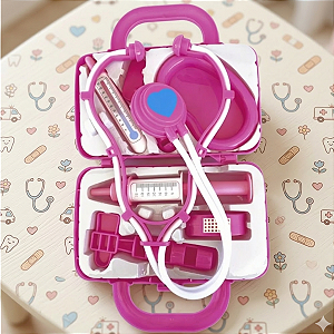 Maleta Doutora Infantil Pink com Acessórios Médicos