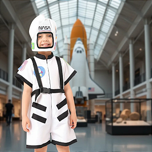 Fantasia Astronauta Infantil Luxo com Capacete