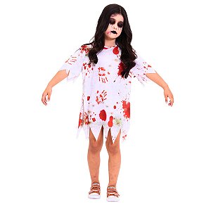 Fantasia de Zumbi Infantil SEM capuz Menina
