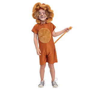 Fantasia Infantil Leão Gorro Pelúcia LUXO Macaquinho + Gorro