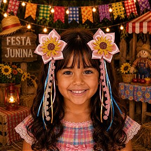Par de Laços Festa Junina Rosa Junino São João - QUADRILHA