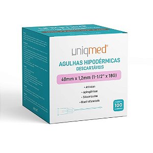 Agulha Hipodérmica 18G - 40x1,2mm