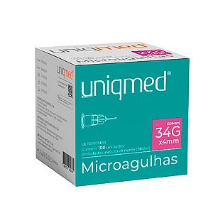 Microagulhas 34G - 34x4mm - 10un