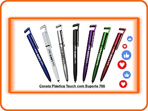 Caneta Plástica Touch  Personalizada cód. 708